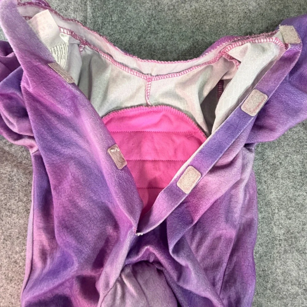 Spirit Halloween Purple Pink Tie Dye‎ Dragon Cat Costume Jumpsuit Toddler 2T 4T